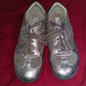 Metallic Gun Metal Steve Madden Sneakers 9